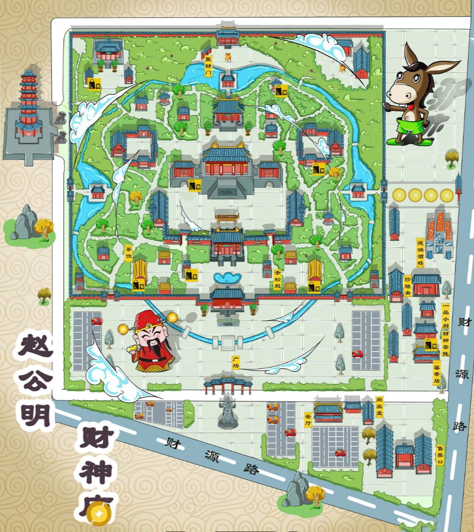 临漳寺庙类手绘地图